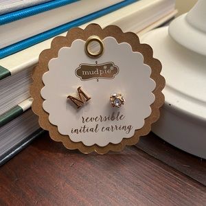 NWT Mudpie ‘M’ Earrings